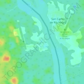 Mapa topográfico San Felipe, altitude, relevo