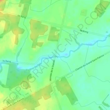 Mapa topográfico Peveril, altitude, relevo