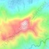 Mapa topográfico Cerro Santa Elena, altitude, relevo