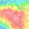 Mapa topográfico Bellevue, altitude, relevo