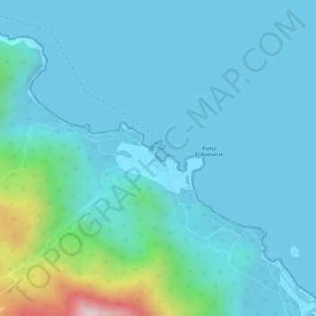 Mapa topográfico Cabo beach, altitude, relevo