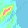 Mapa topográfico Mecufi, altitude, relevo