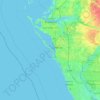 Mapa topográfico Saint Armands Key, altitude, relevo