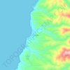 Mapa topográfico Portu Maga, altitude, relevo