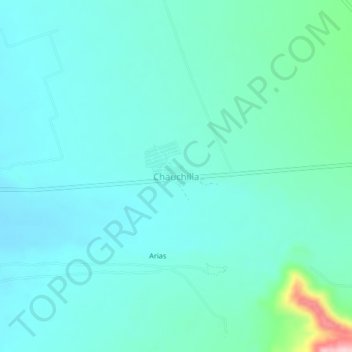 Mapa topográfico Chauchilla, altitude, relevo