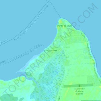 Mapa topográfico Barra Grande, altitude, relevo