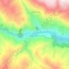Mapa topográfico Paucona, altitude, relevo