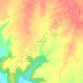 Mapa topográfico Maltondi, altitude, relevo