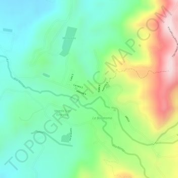Mapa topográfico Potrerillo, altitude, relevo
