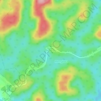 Mapa topográfico Abiete, altitude, relevo