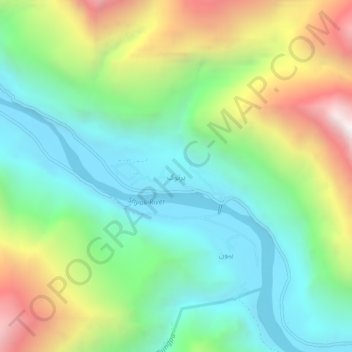 Mapa topográfico Partook, altitude, relevo