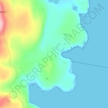 Mapa topográfico Aywick, altitude, relevo