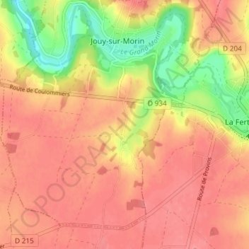 Mapa topográfico Laval-en-Bas, altitude, relevo