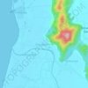 Mapa topográfico Gunungmalang, altitude, relevo