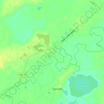 Mapa topográfico Свидерск, altitude, relevo