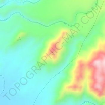 Mapa topográfico الباب, altitude, relevo