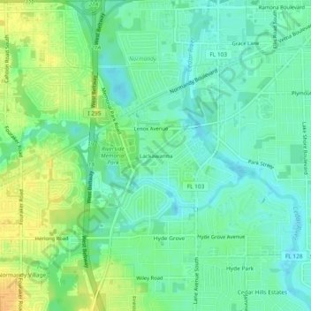 Mapa topográfico Lackawanna, altitude, relevo