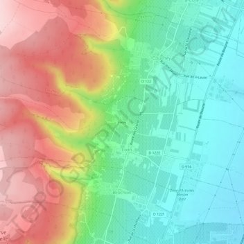 Mapa topográfico Fixey, altitude, relevo
