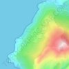 Mapa topográfico Canari, altitude, relevo