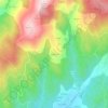 Mapa topográfico Cerqueiras, altitude, relevo