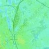 Mapa topográfico Sint-Amandsberg, altitude, relevo