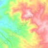 Mapa topográfico Penantian Ulubelu, altitude, relevo