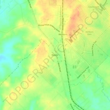 Mapa topográfico Royder, altitude, relevo