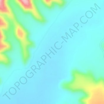 Mapa topográfico Burk'A Shet', altitude, relevo