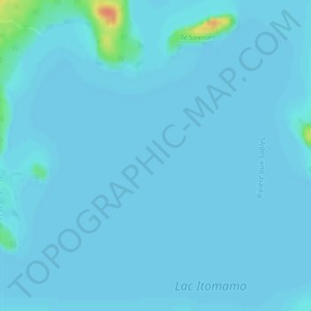 Mapa topográfico Lac Itomamo, altitude, relevo