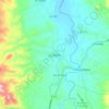 Mapa topográfico La Unión, altitude, relevo