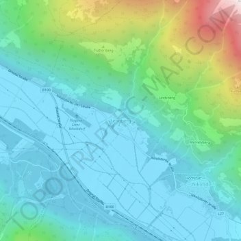 Mapa topográfico Lengberg, altitude, relevo
