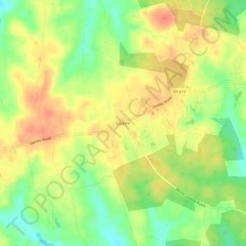 Mapa topográfico Lodore, altitude, relevo