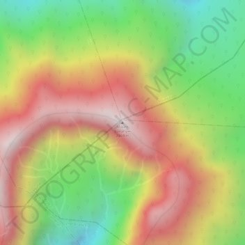 Mapa topográfico Mount Banahaw, altitude, relevo