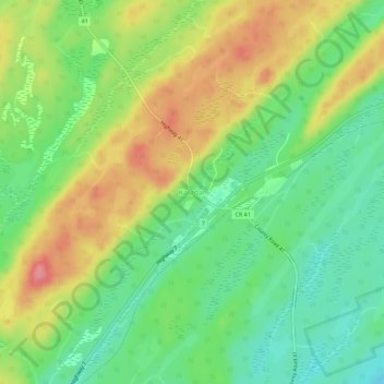 Mapa topográfico Kaladar, altitude, relevo