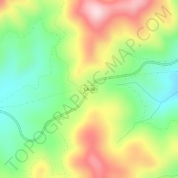 Mapa topográfico Fredonyer Pass, altitude, relevo