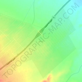 Mapa topográfico Al `Arfa', altitude, relevo
