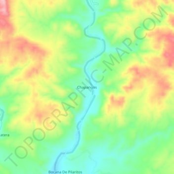 Mapa topográfico Chapangos, altitude, relevo