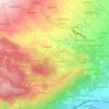 Mapa topográfico Pasekan, altitude, relevo