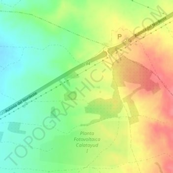 Mapa topográfico Mirasol, altitude, relevo