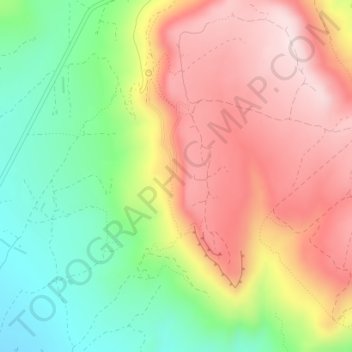 Mapa topográfico La Muela, altitude, relevo