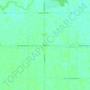 Mapa topográfico McGill, altitude, relevo