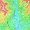 Mapa topográfico l'Ametlla de Merola, altitude, relevo