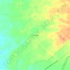 Mapa topográfico La Fortuna, altitude, relevo
