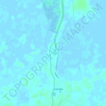Mapa topográfico Puerto Concha, altitude, relevo