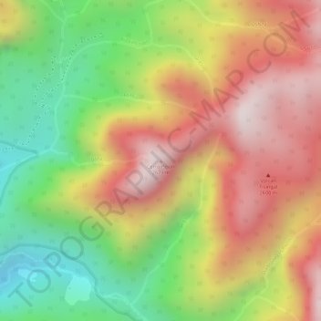 Mapa topográfico Cerro Pelon, altitude, relevo