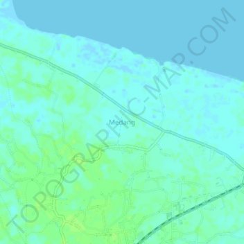 Mapa topográfico Medang, altitude, relevo