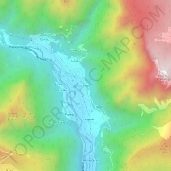 Mapa topográfico San Pietro, altitude, relevo