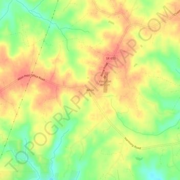 Mapa topográfico Alton, altitude, relevo