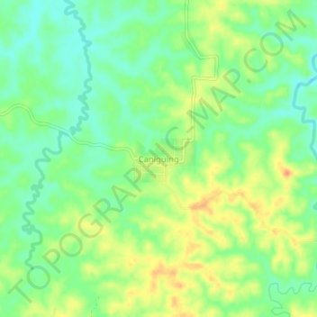 Mapa topográfico Caniguing, altitude, relevo