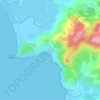 Mapa topográfico Tiuccia, altitude, relevo